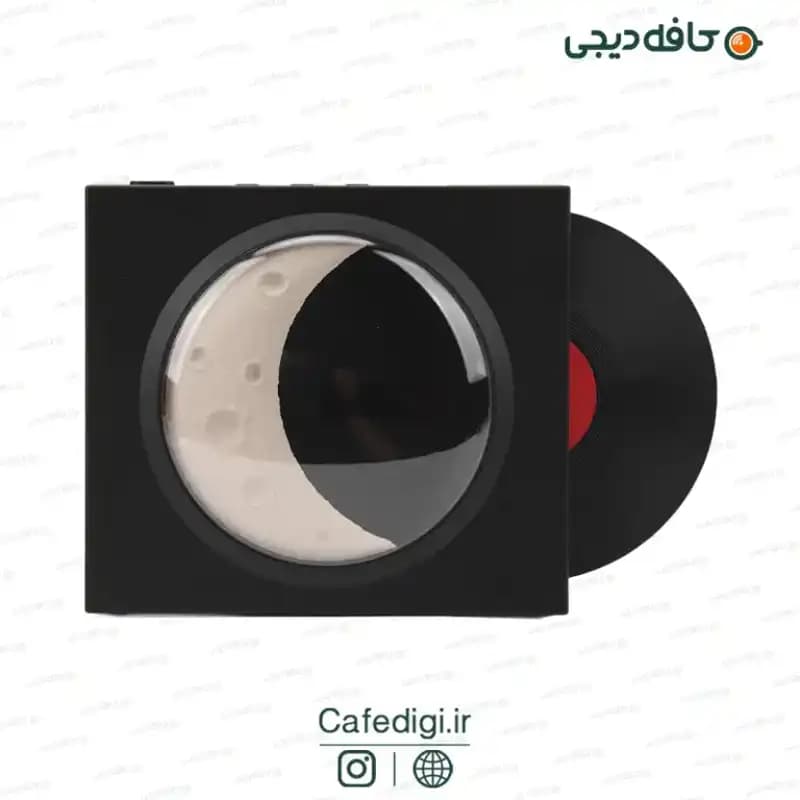 اسپیکر بلوتوثی و ساعت طرح ماه Vinyl Record