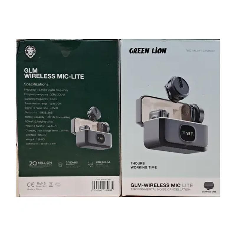 میکروفون یقه‌ای گرین لاین مدل Green Lion GLM-Wireless MIC Lite — تصویر ۲