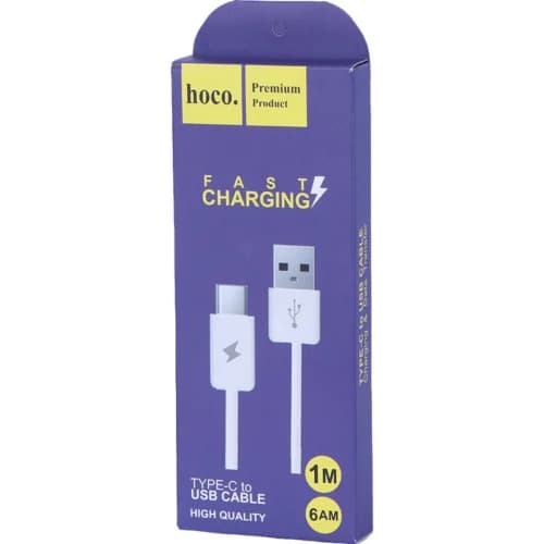 کابل تایپ سی فست شارژ 6 آمپر هوکو High Copy طول 1 متر — تصویر ۵