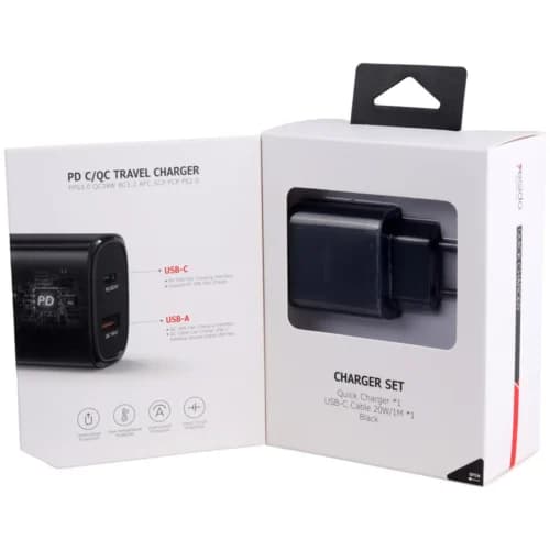 شارژر دیواری 20 وات یسیدو YC50 QC3.0 PD 3A + کابل تبدیل تایپ سی — تصویر ۷