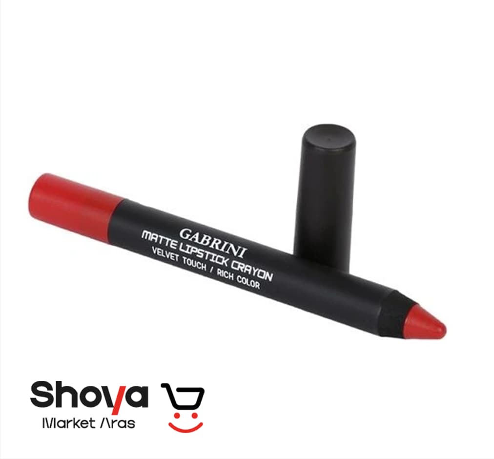رژلب مدادی مات گابرینی Gabrini شماره 10 مدل Velvet Touch وزن 3.5 گرم — تصویر ۲