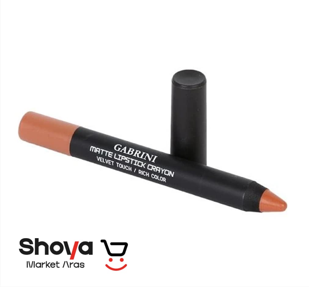 رژلب مدادی مات گابرینی Gabrini شماره 05 مدل Velvet Touch وزن 3.5 گرم — تصویر ۲