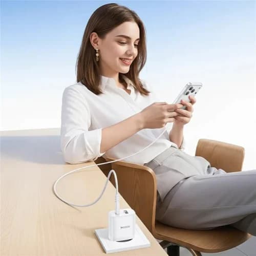 شارژر دیواری 20 وات یسیدو YC106 GaN QC PD 3A + کابل تبدیل تایپ سی — تصویر ۷
