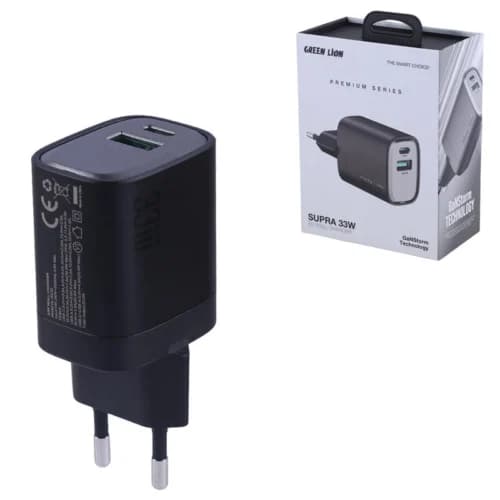 شارژر دیواری 30 وات گرین لاین Supra GL-WC35 GN33W1C1AEU GaN QC3.0 PD