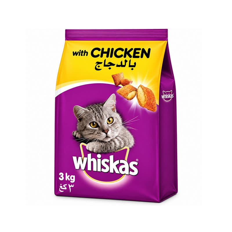 غذای خشک گربه بالغ ویسکاس مدل Cat Food With Chicken طعم مرغ وزن 3 کیلوگرم — تصویر ۲