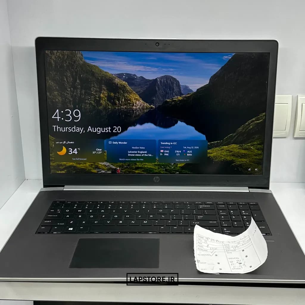 لپ تاپ استوک HP ProBook 470 G5 | Core i5-8250U | 8GB | 256GB-SSD | 2Gb Nvidia MX 930 | 17inch″FHD — تصویر ۲