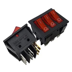 کلید راکر سه پل چراغدار KCD3-301N