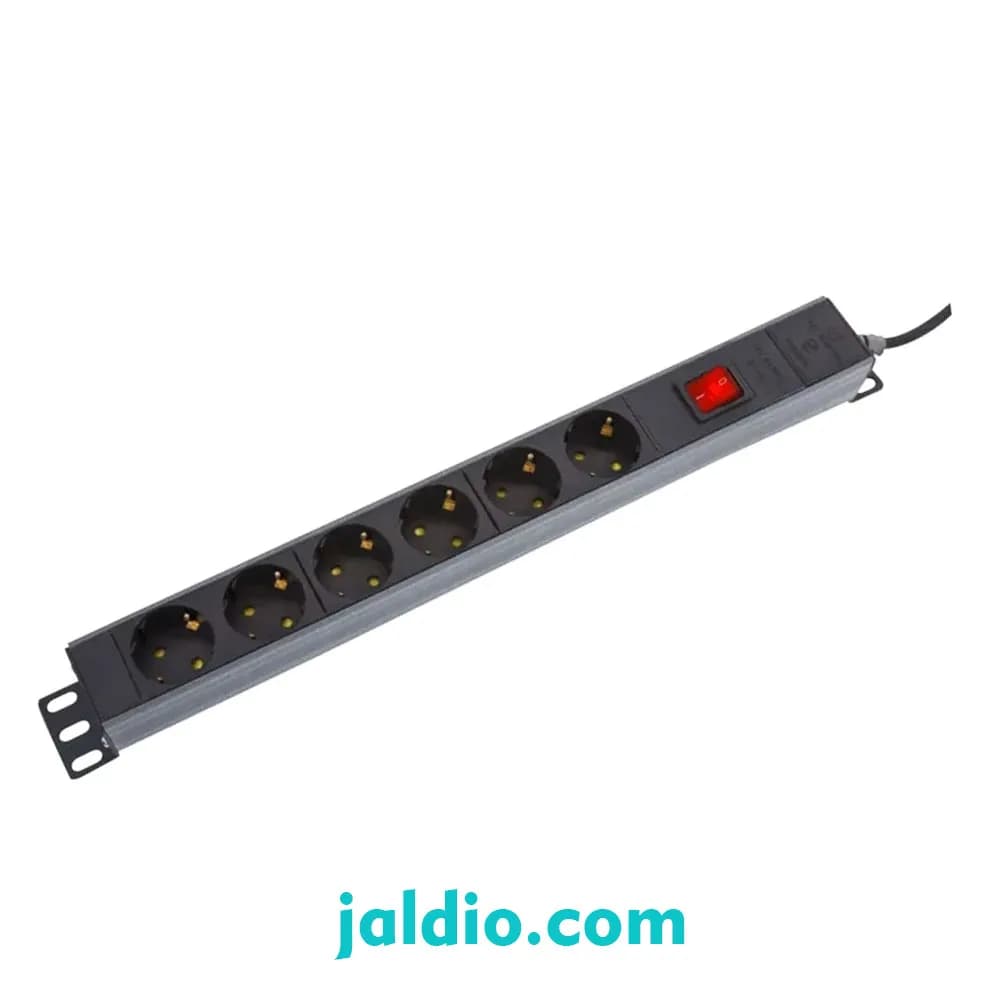 رک مونت 6 خانه چراغدار 1.8متری پارت الکتریک کد 2253