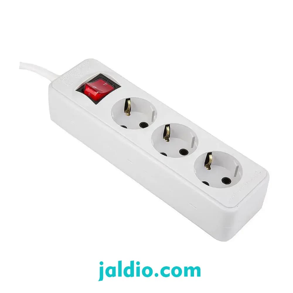 شهاب سه خانه ارتدار با کلید و کابل 1.8 متر پارت الکتریک کد 730