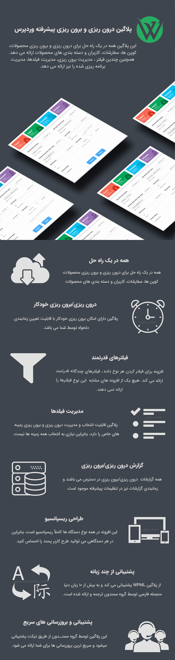 افزونه درون ریزی / برون ریزی ووکامرس | Woo Import Export