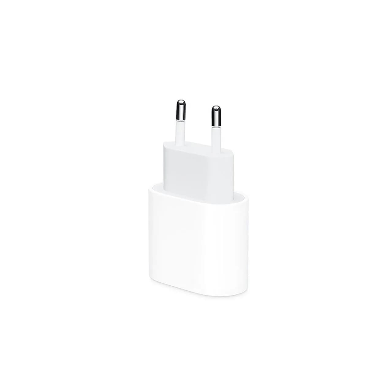 شارژر دیواری 20 وات اپل مدل MD3J4ZM/A، اتصال دو پین، درگاه خروجی USB-C، دارای قابلیت شارژ سریع، تکنولوژی شارژ PD