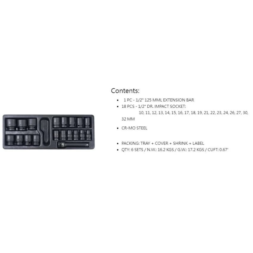 ست بکس فشار قوی لیکوتا درایو 1/2 اینچ مدل ACK-384022 — تصویر ۲
