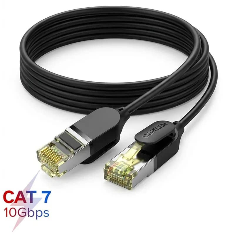 کابل شبکه CAT7 F/FTP یوگرین مدل NW149 طول 3 متر، سرعت 10Gbps، پهنای باند 600MHz ،مس خالص، دارای تست فلوک آمریکایی