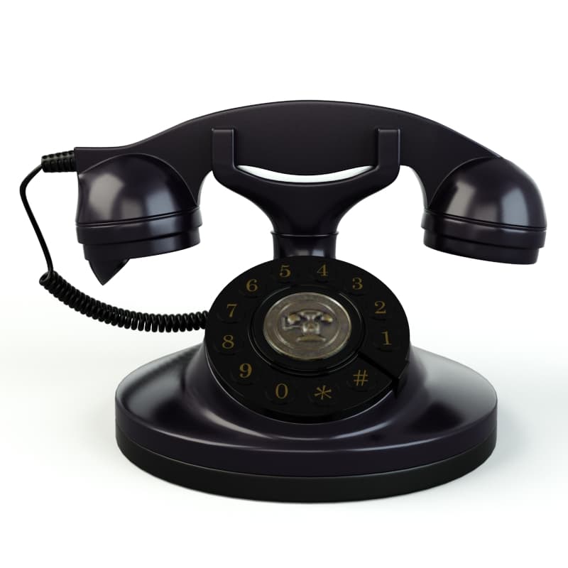 دانلود آبجکت تری‌دی‌مکس تلفن قدیمی مشکی Old Black Phone