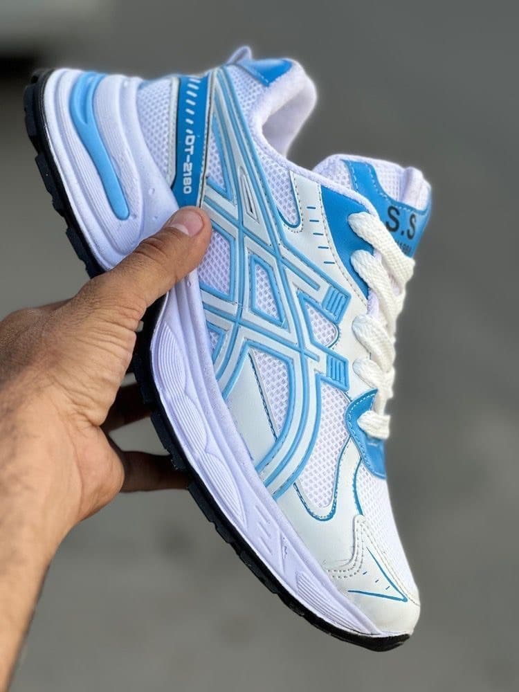 کتونی مردانه اسیکس Asics رنگ سفید قهوه ای — تصویر ۴