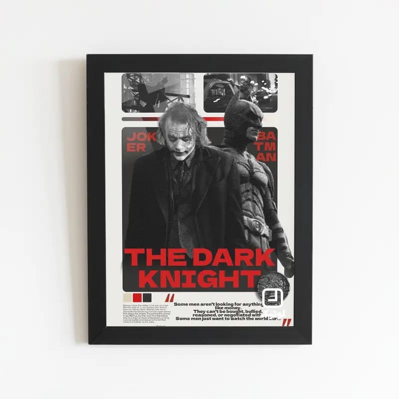 تابلو سینمایی طرح دارک نایت هیث لیجر بتمن The dark knight – کد C373
