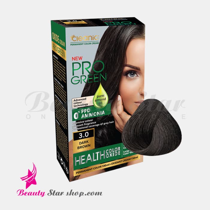 کیت رنگ مو قهوه ای تیره بدون آمونیاک کلینیک شماره 3.0