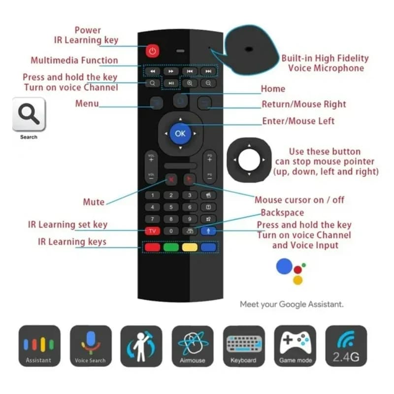 ریموت کنترل ایرماوس Air Mouse MX3 MIC — تصویر ۶
