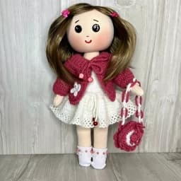 عروسک دستساز. عروسک هدیه.کادو خاص دخترانه.عروسک بازی بچه ها.هدیه روز دختر.عروسک دستساز پارچه ای — تصویر ۲