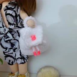 عروسک دستساز و پارچه ای روسی مهتاب. عروسک مو خرگوشی پارچه ای.عروسک روسی.هدیه تولد.عروسک بازی دخترها — تصویر ۳