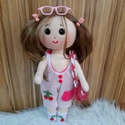 عروسک روسی و پارچه ای دستساز زیبا.عروسک بازی دختر بچه ها.هدیه خاص و لوکس .کادو تولد زیبا و اقتصادی — تصویر ۳