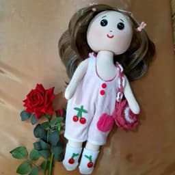 عروسک روسی و پارچه ای دستساز زیبا.عروسک بازی دختر بچه ها.هدیه خاص و لوکس .کادو تولد زیبا و اقتصادی — تصویر ۲