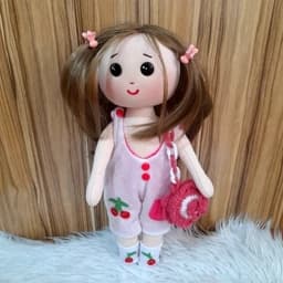 عروسک روسی و پارچه ای دستساز زیبا.عروسک بازی دختر بچه ها.هدیه خاص و لوکس .کادو تولد زیبا و اقتصادی — تصویر ۴