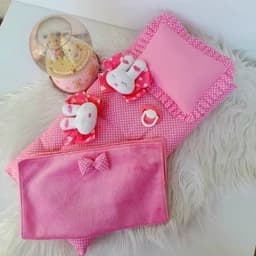 عروسک دستساز پارچه ای با ست رختخواب زیبا.عروسک رختخوابی.عروسک بازی دختر بچه ها.هدیه عروسکی برای دخترها — تصویر ۴