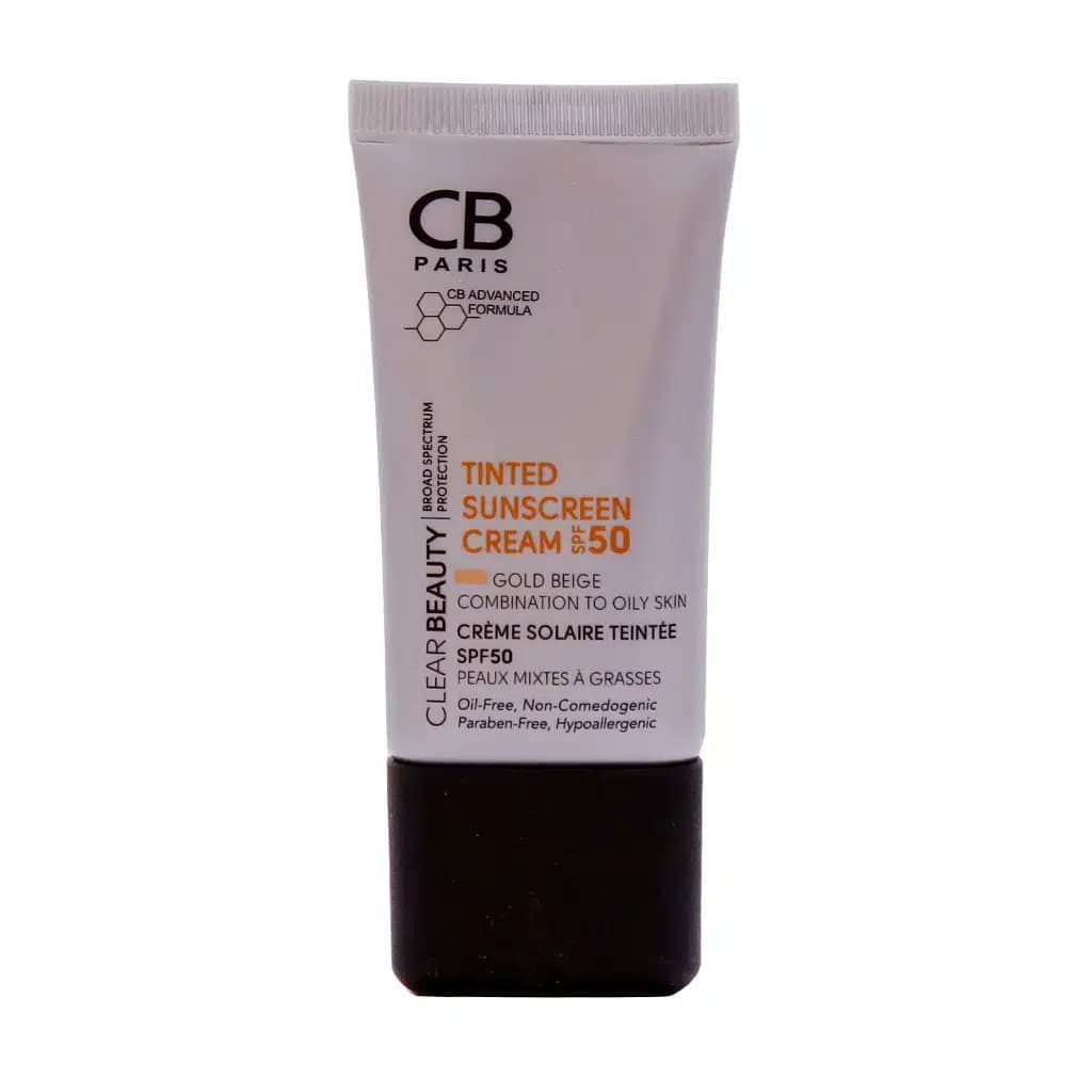 کرم ضد آفتاب SPF50 پوست مختلط تا چرب سی بی پاریس 40 میلی لیتر – بژ روشن — تصویر ۲