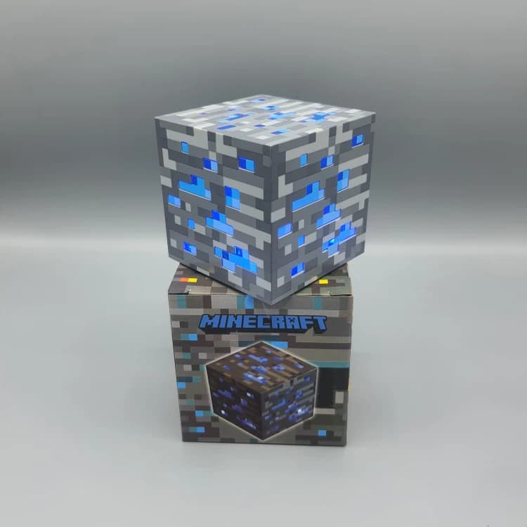 چراغ خواب ماینکرفت طرح مکعب | چراغ شب LED با طراحی بازی Minecraft | مناسب اتاق خواب، اتاق بازی و دکوراسیون | سنسور دار | هدیه خاص برای گیمرها و طرفداران ماینکرفت — تصویر ۲