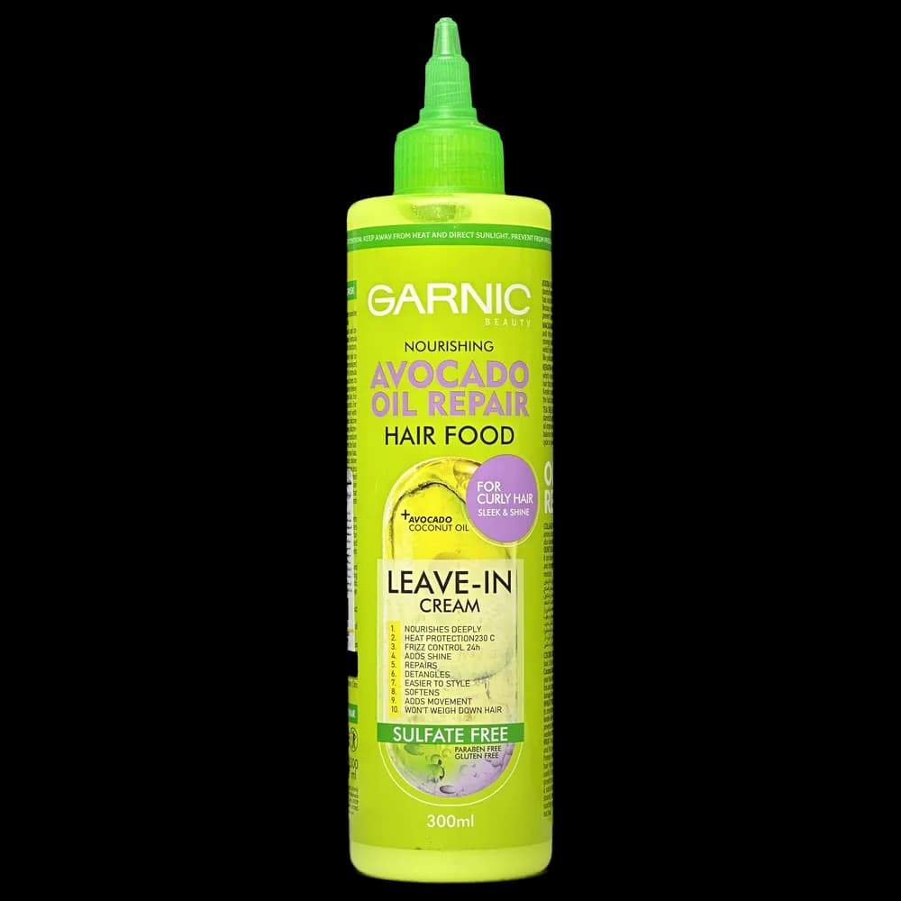 کرم موی بعد از حمام گارنیک مدل Hair Food حاوی آووکادو و نارگیل مناسب موی فر حجم 300 میلی لیتر