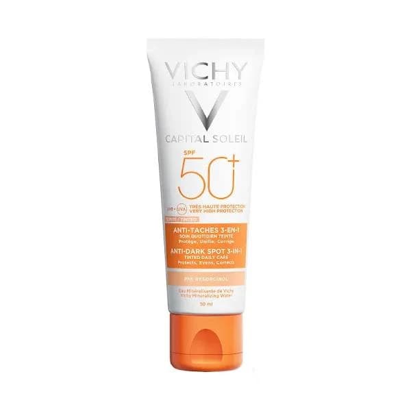 کرم ضد آفتاب ضد لک ویشی مدل 3 در 1 رنگی SPF 50 حجم 50ml