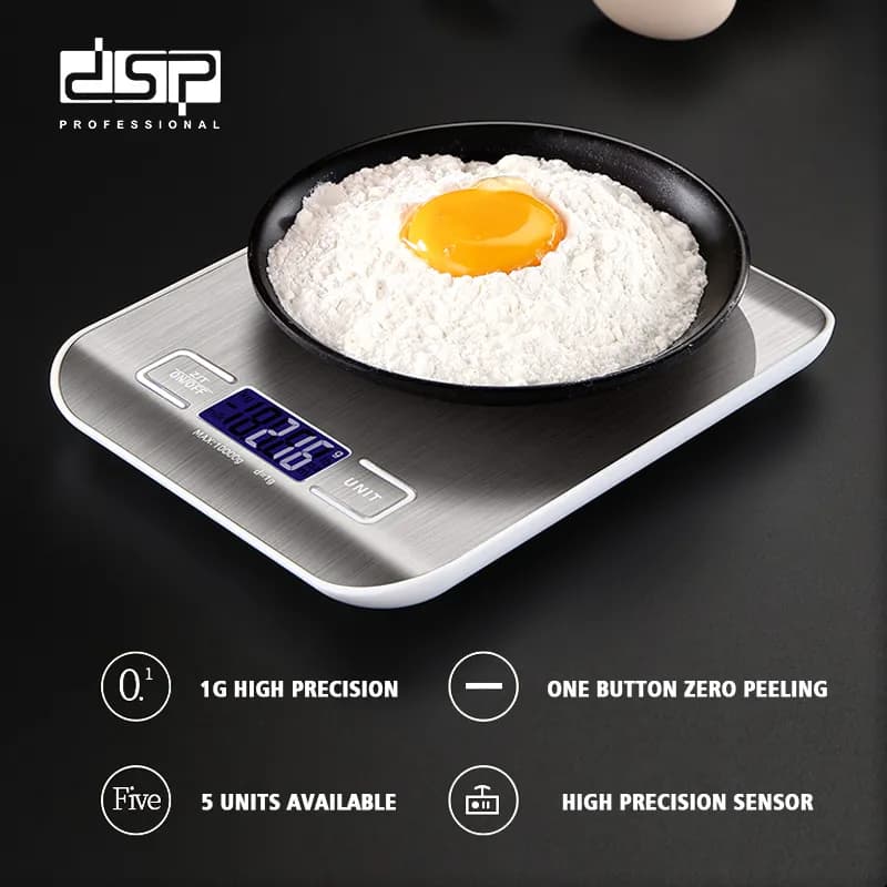 ترازو آشپزخانه تمام استیل دی اس پی مدلdsp-KD7012 — تصویر ۴