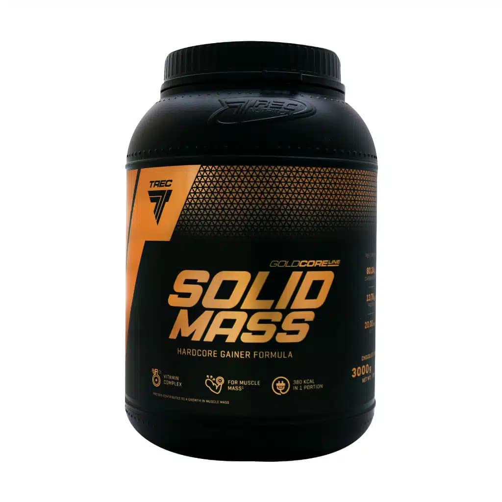 پودر سولید مس گلد کر لاین ترک نوتریشن 3000 گرم با طعم شکلات (Trec Nutrition Goldcore Solid Mass)
