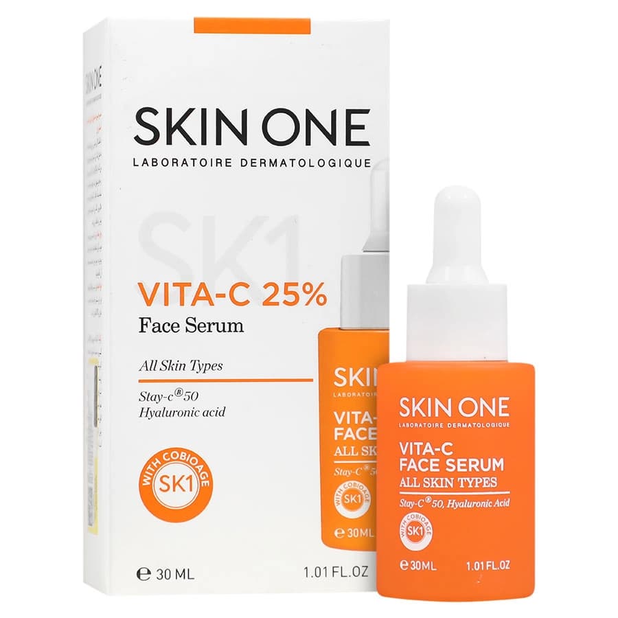 سرم صورت مدل Vit C حاوی 25 درصد ویتامین سی 30ml اسکین وان Skin One