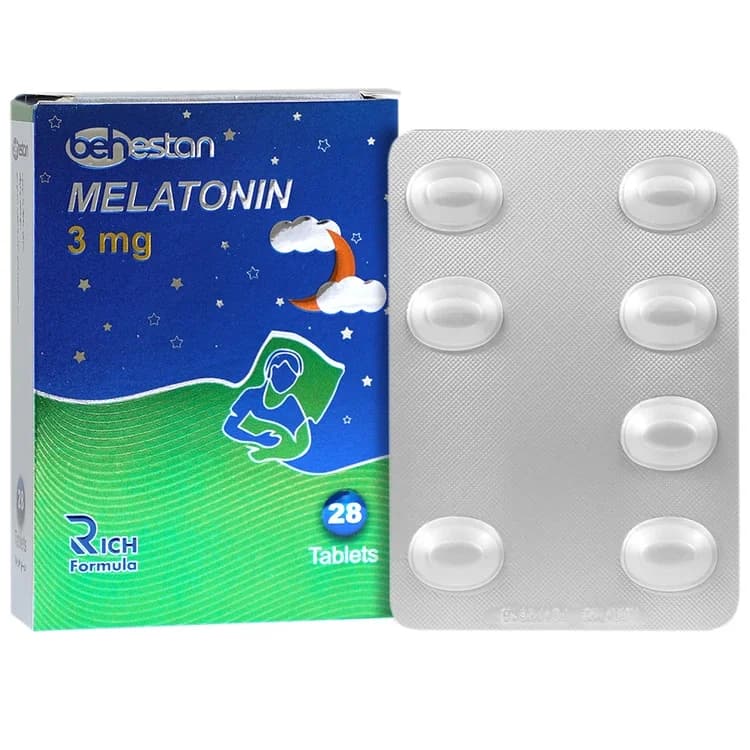 قرص ملاتونین 3 میلی گرم بهستان 28 عدد (Behestan Melatonin 3mg) — تصویر ۲