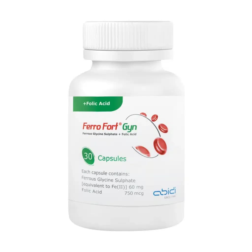 کپسول فروفورت گاین عبیدی 30 عدد (Abidi Ferro Fort Gyn) — تصویر ۳