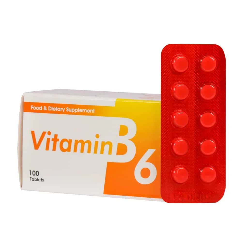 قرص ویتامین B6 40 میلی گرم دارو پخش 100 عدد (Darou Pakhsh Vitamin B6) — تصویر ۲