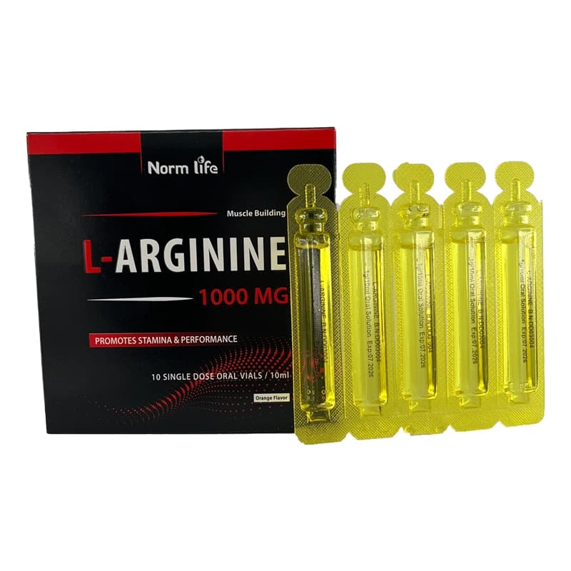 ویال خوراکی ال آرژنین 1000 میلیگرم نورم لایف 10 عدد (Norm Life L Arginine 1000 mg) — تصویر ۲