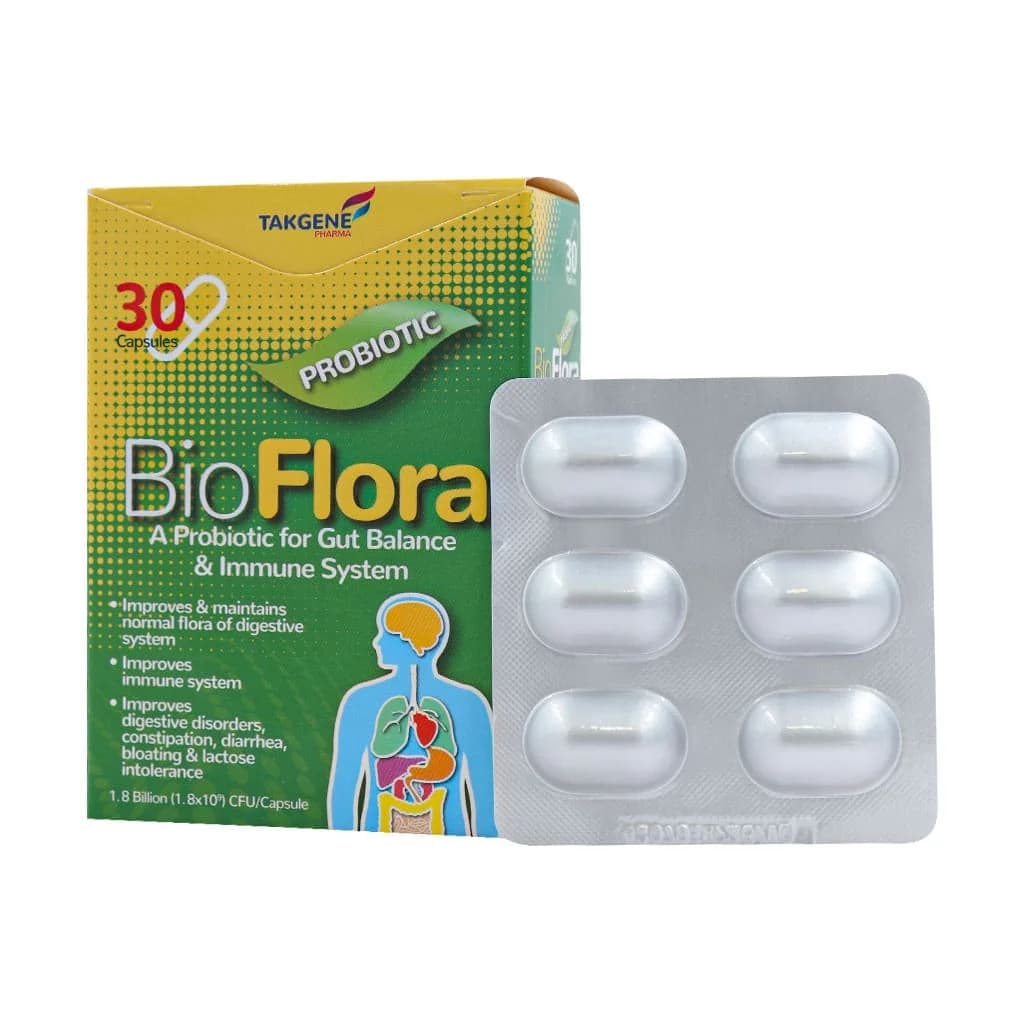 کپسول بایو فلورا تک ژن فارما 30 عدد (Takgene Pharma Bio Flora) — تصویر ۲