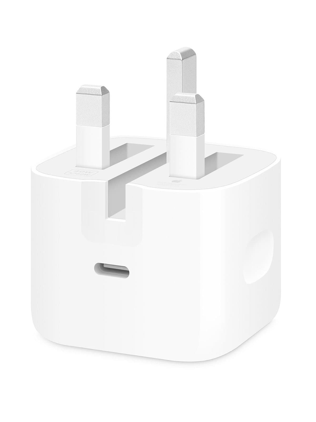 شارژر اپل ۴۰ وات سه پین اورجینال (آداپتور برق ۴۰ وات داینامیک اپل با درگاه USB-C)