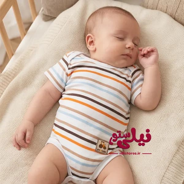 زیر دکمه آستین کوتاه طرح مزرعه برند آدمک