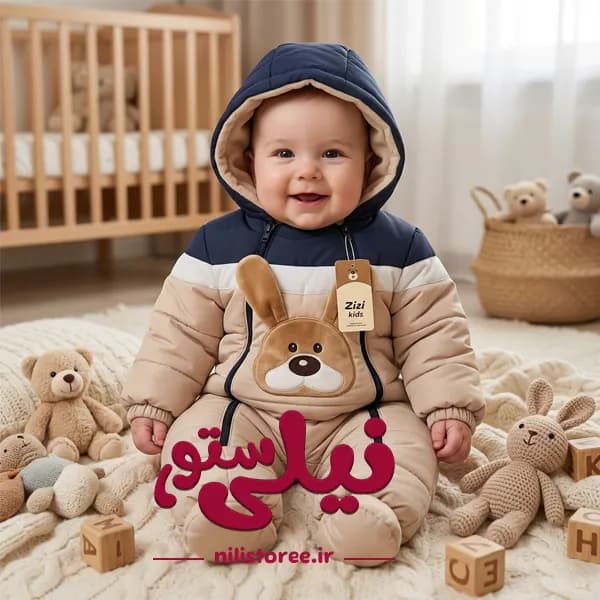کاپشن سرهمی طرح هاپو برند زیزی کیدز zizi kids کد 128 — تصویر ۵