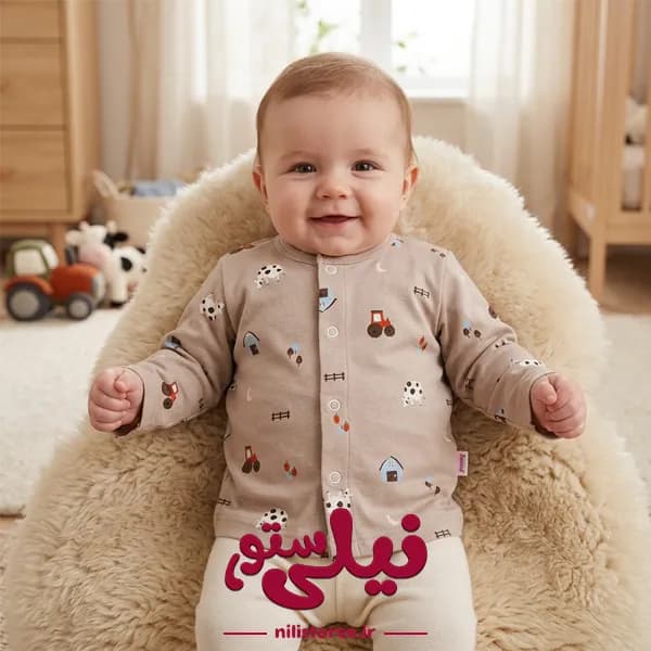 مانتو ساده طرح مزرعه برند آدمک