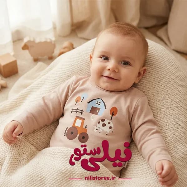 بلوز آستین بلند طرح مزرعه برند آدمک