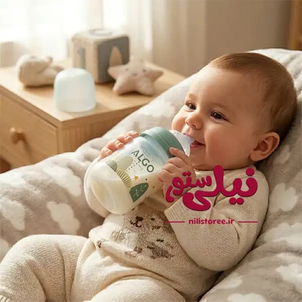 شیشه شیر 180 میل نوزاد برند ALGO — تصویر ۲