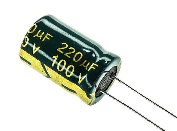CAP 220UF 100V BLACK&GOLD خازن الکترولیت دیپ