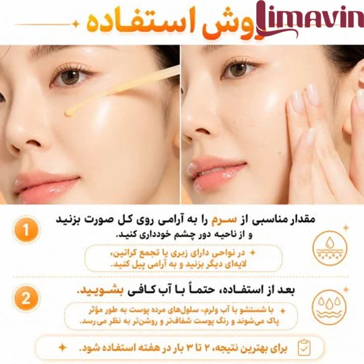 سرم پیل شات کوجیک اسید و زردچوبه مدی کیوب لایه بردار ملایم و روشن کننده قوی پوست حجم 80 میلی گرم — تصویر ۳