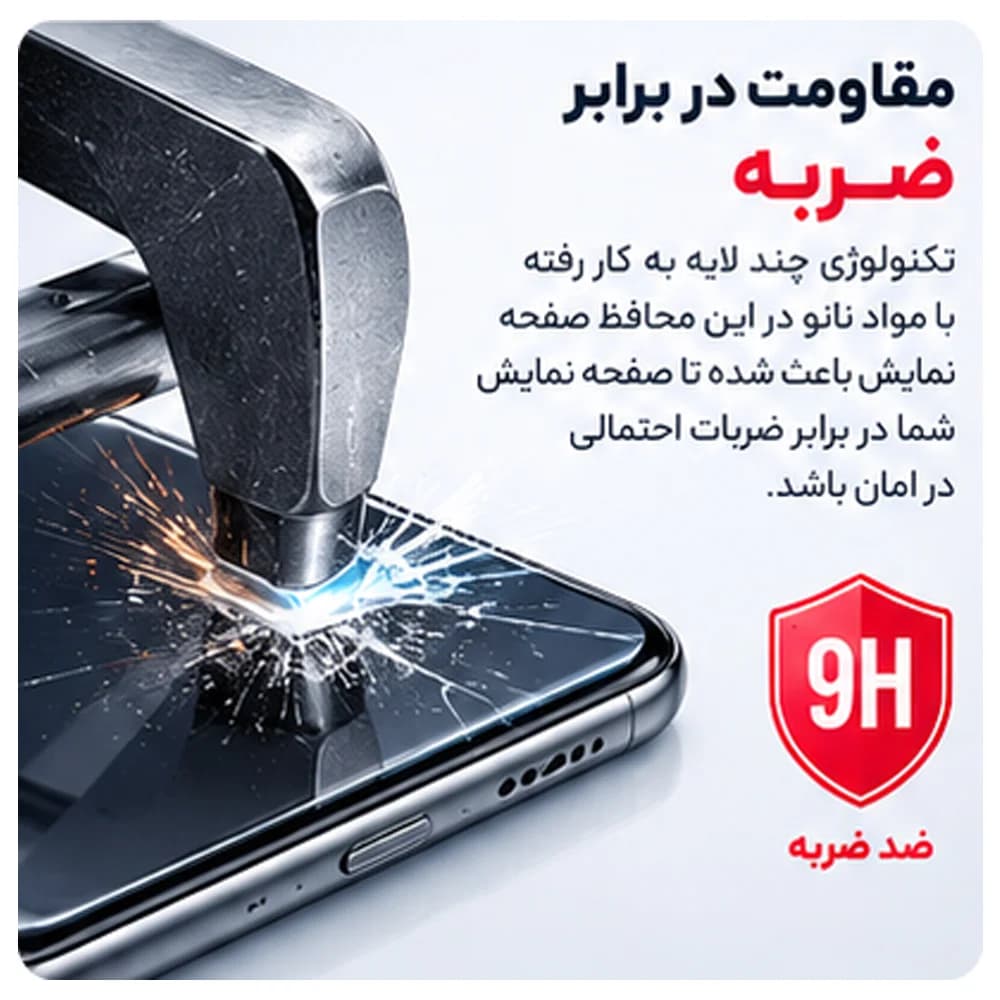 گلس نشکن نانو ایسوز زنفون ASUS Zenfone 2 Deluxe | محافظ صفحه 9H Anti Shock — تصویر ۲