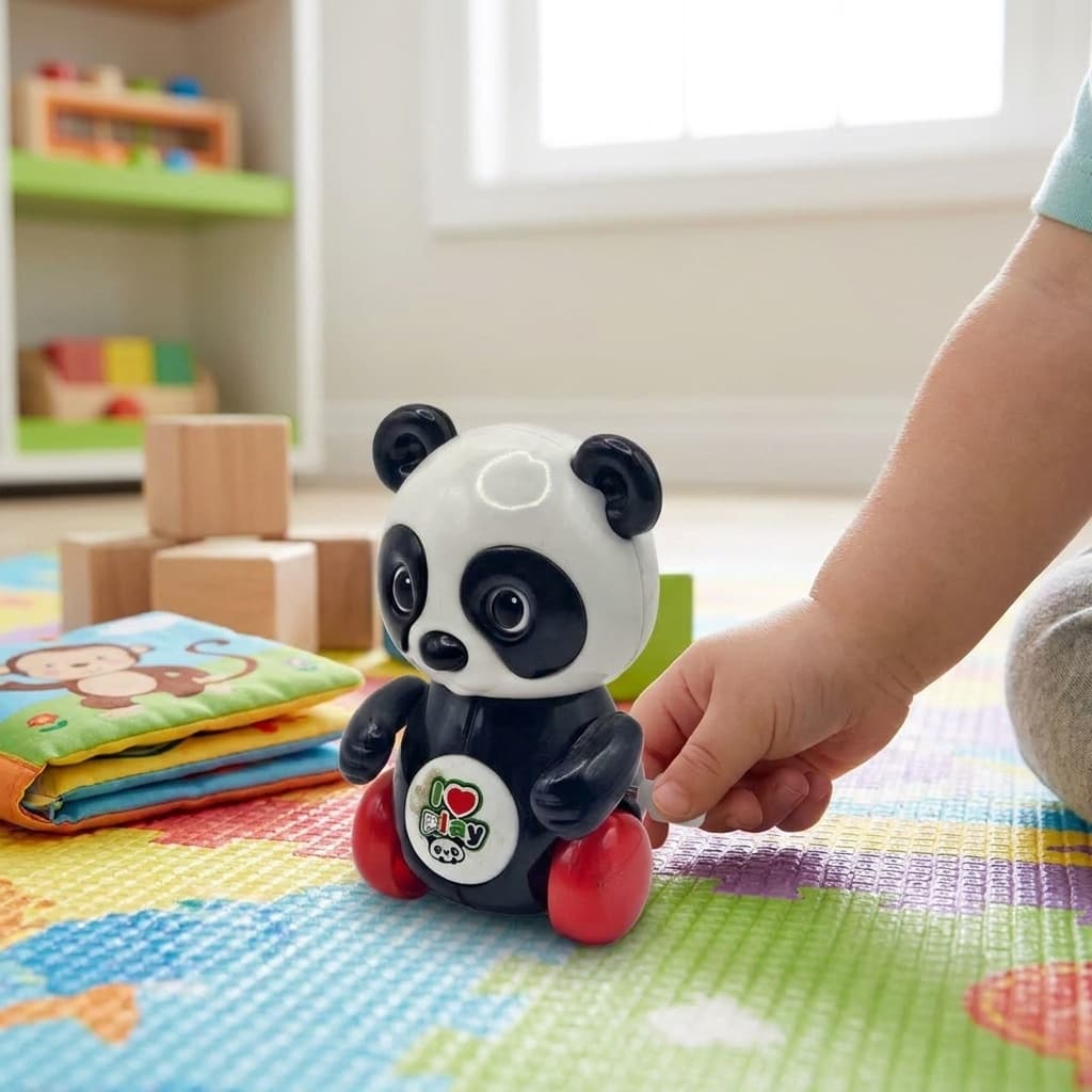 اسباب بازی کوکی ناب سل مدل پاندا بامزه متحرک کد winding up panda ilove play — تصویر ۲